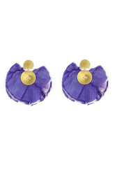 Brincos Mini Silky Fan Earrings Violet